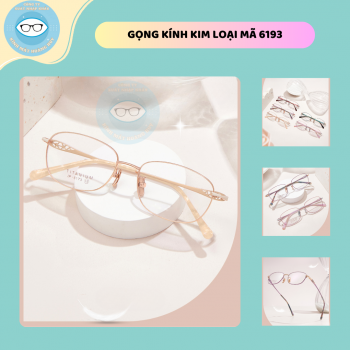 Gọng kính kim loại mã 6193